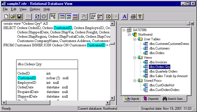 Relational Database View - Database Diagraming And Analysis Tool